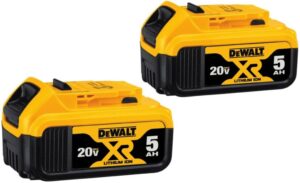 DEWALT 20V Max XR 20V Battery, 5.0-Ah, 2-Pack